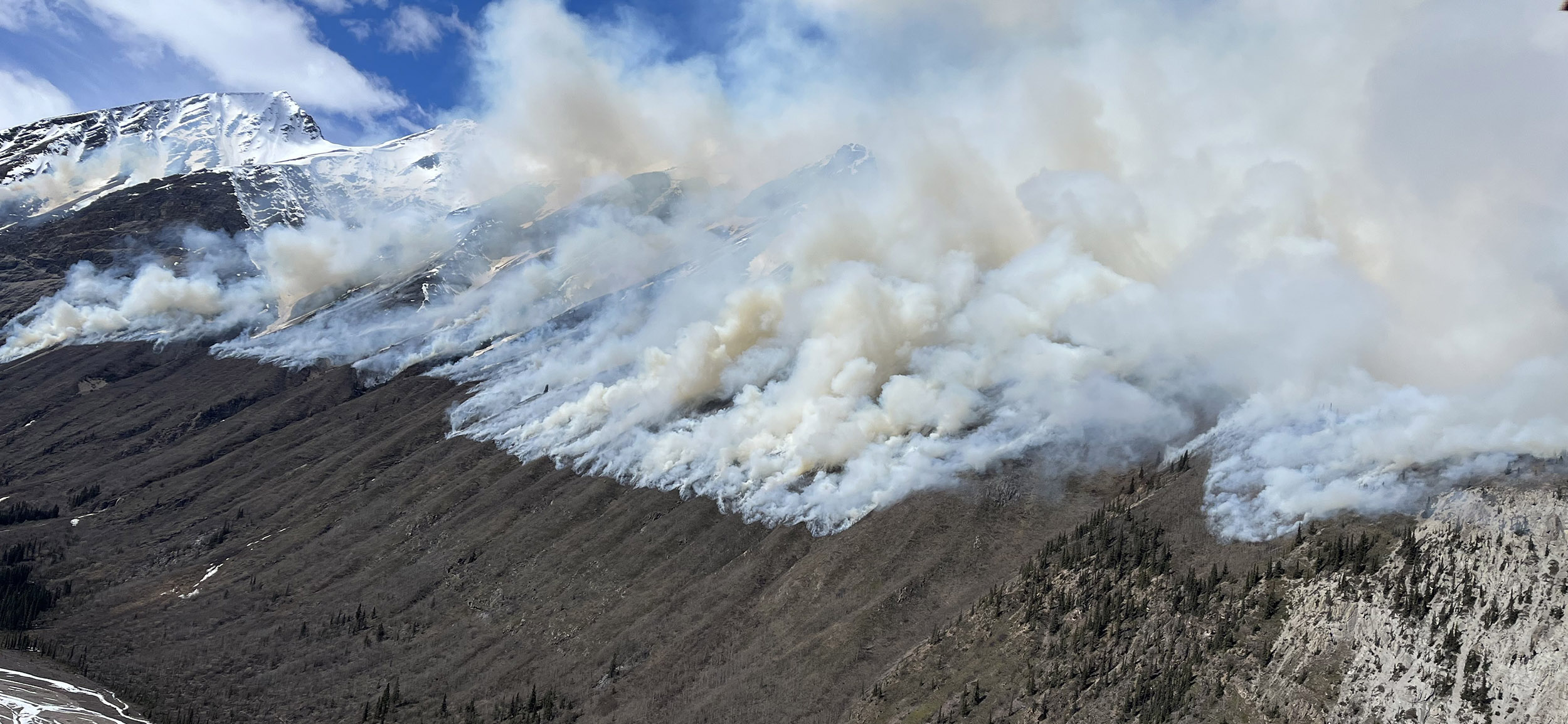 Prescribed burn in the mountains of British Columbia